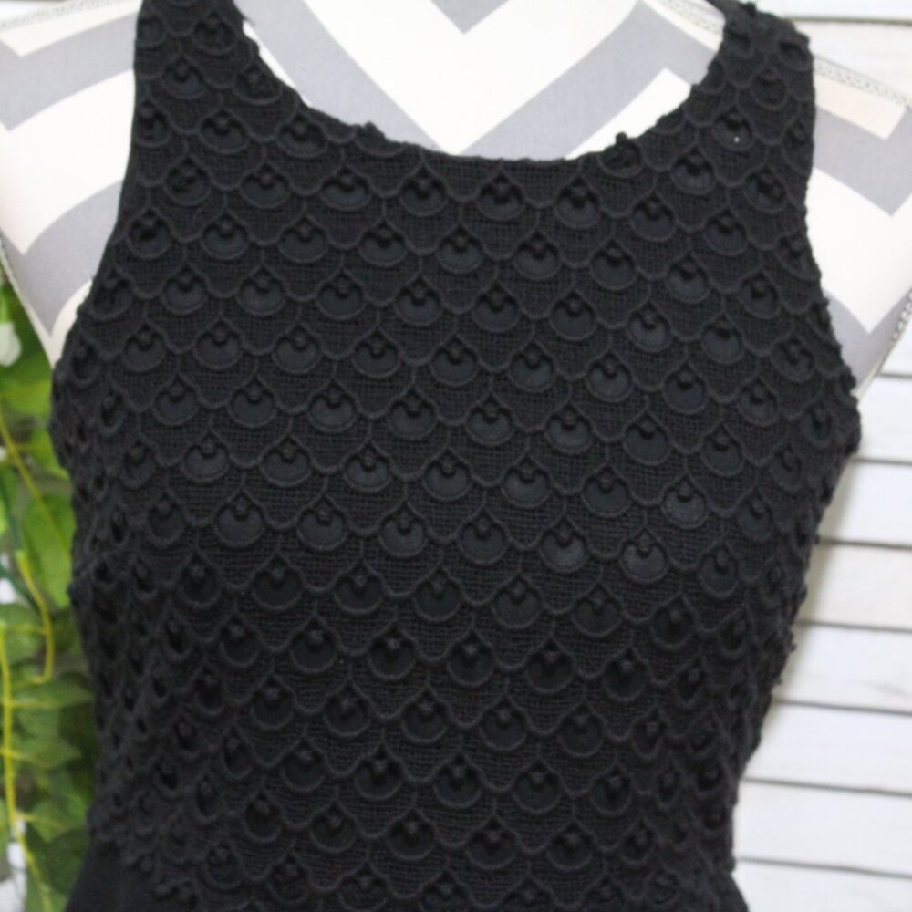 loft sleeveless A-line mini black dress (37) - Picture 3 of 15